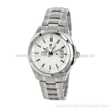 Fashion silver Stainless Steel Luxury Sport Analog Quartz Clock Men's Wristwatch